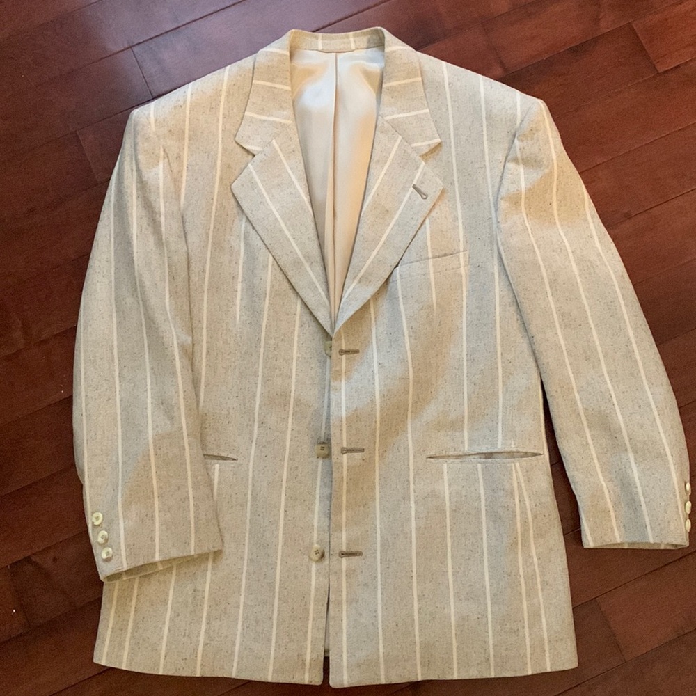 Ex-boyfriend blazer!  Speckled & striped. Custom made, no tags at all.